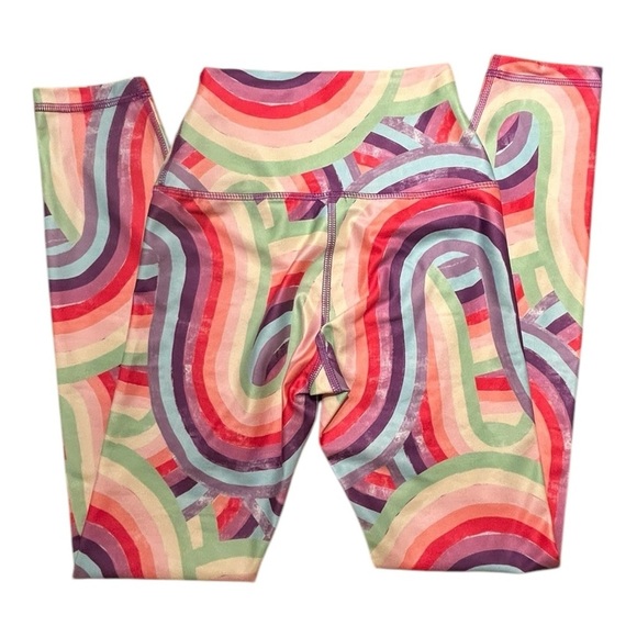 WILDFOX Soleil 7/8 Legging sz XS Rainbow Stripe High Waisted NWT $88 #IP134476 - Picture 3 of 8